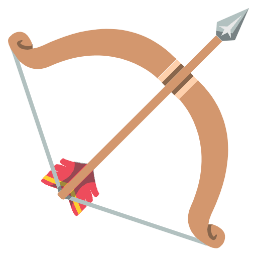 Bow And Arrow Emoji from EmojiTwo Colors Set