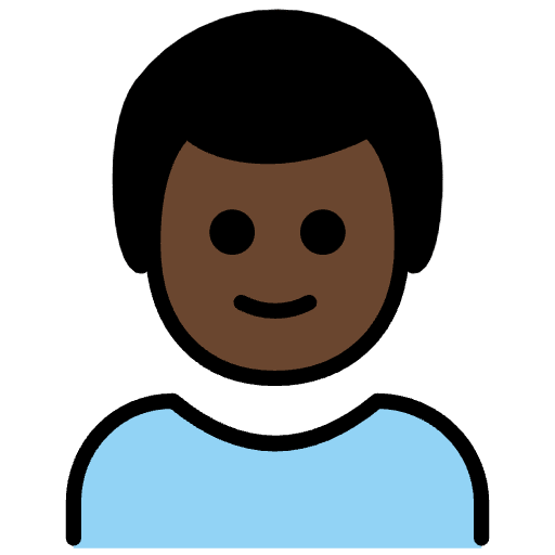 Boy Dark Skin Tone Emoji from OpenMoji Emoji Set