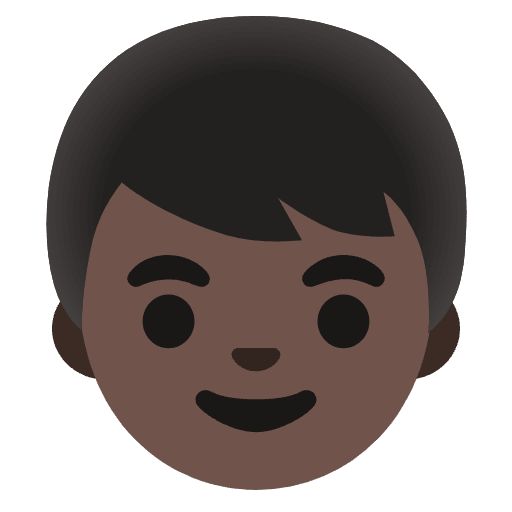 Boy Dark Skin Tone Emoji from Noto Emojis Set