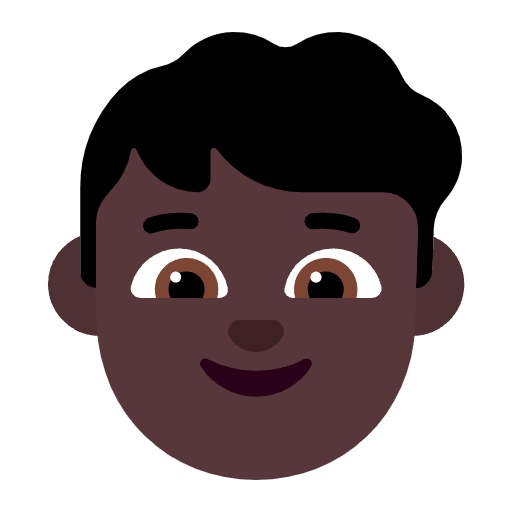 Boy Flat Dark Emoji from Fluent Emoji Flat Set