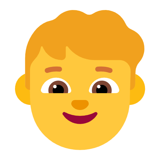 Boy Flat Default Emoji from Fluent Emoji Flat Set