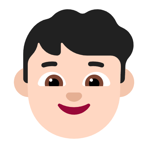 Boy Flat Light Emoji from Fluent Emoji Flat Set