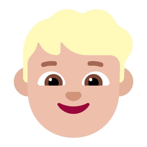 Boy Flat Medium Light Emoji from Fluent Emoji Flat Set