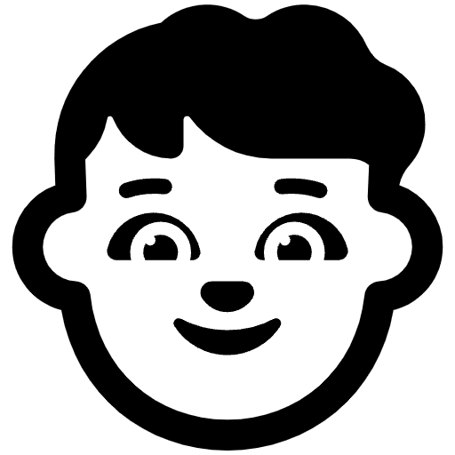 Boy High Contrast Default Emoji from Fluent Emoji High Contrast Set