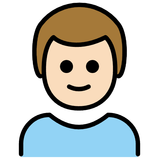 Boy Light Skin Tone Element from OpenMoji Emoji Set