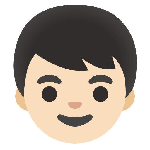 Boy Light Skin Tone Emoji from Noto Emojis Set