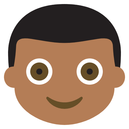 Boy Medium Dark Skin Tone Emoji from EmojiTwo Colors Set