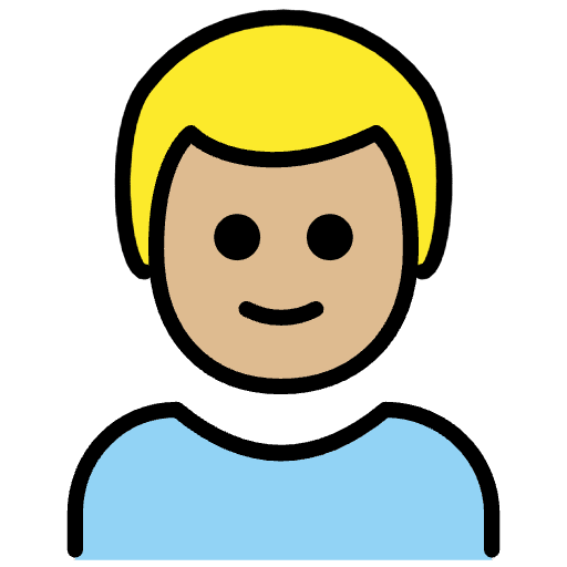 Boy Medium Light Skin Tone Emoji from OpenMoji Emoji Set