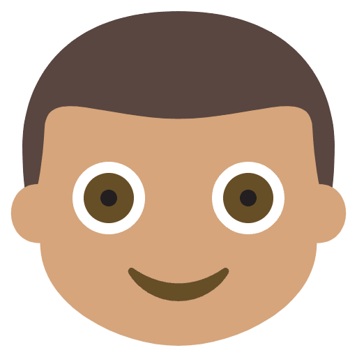 Boy Medium Skin Tone Emoji from EmojiTwo Colors Set