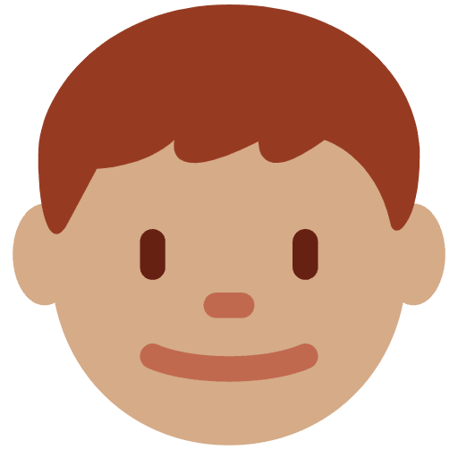 Boy Medium Skin Tone Emoji from Twemoji Emoji Set