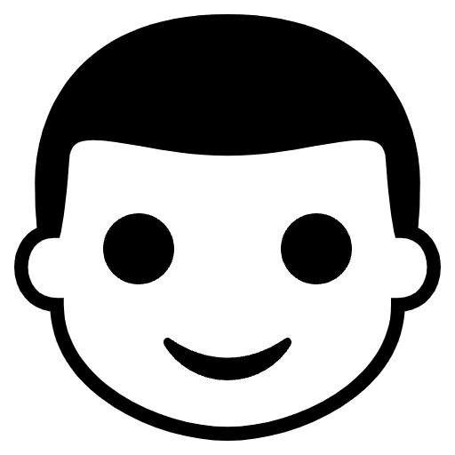 Boy Emoji from EmojiTwo Black Set