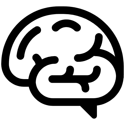Brain High Contrast Emoji from Fluent Emoji High Contrast Set