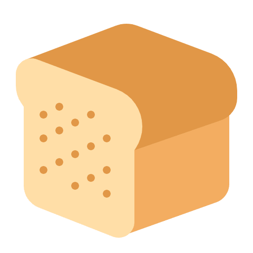 Bread Flat Emoji from Fluent Emoji Flat Set