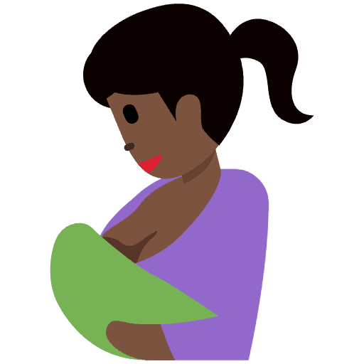 Breast Feeding Dark Skin Tone Emoji from Twemoji Emoji Set