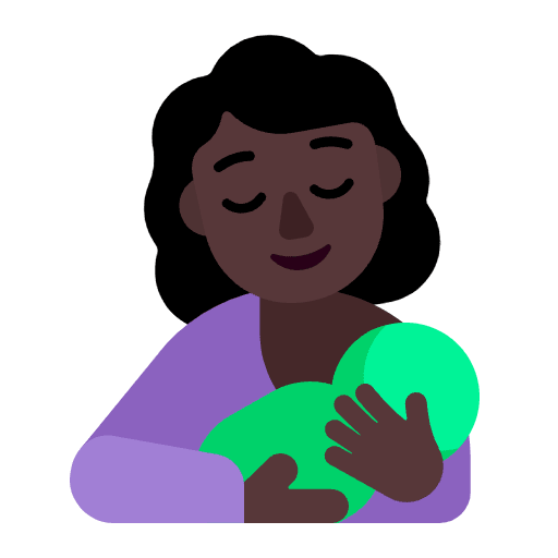 Breast Feeding Flat Dark Emoji from Fluent Emoji Flat Set