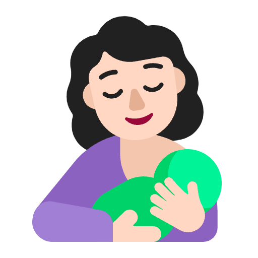 Breast Feeding Flat Light Emoji from Fluent Emoji Flat Set