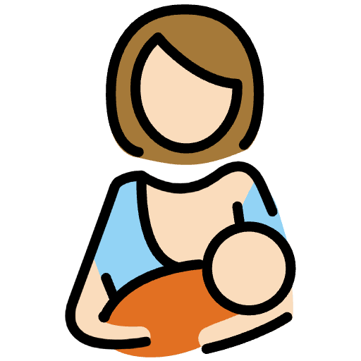 Breast Feeding Light Skin Tone Emoji from OpenMoji Emoji Set