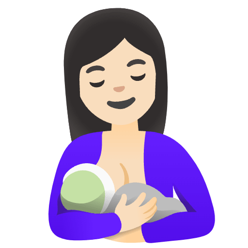 Breast Feeding Light Skin Tone Emoji from Noto Emoji Set