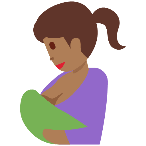 Breast Feeding Medium Dark Skin Tone Emoji from Twemoji Emoji Set