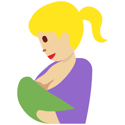 Breast Feeding Medium Light Skin Tone Emoji from Twemoji Emoji Set
