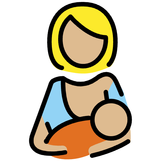 Breast Feeding Medium Light Skin Tone Emoji from OpenMoji Emoji Set