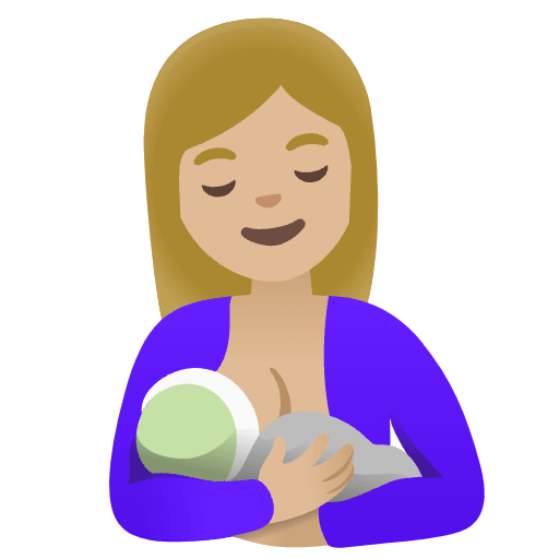 Breast Feeding Medium Light Skin Tone Emoji from Noto Emojis Set