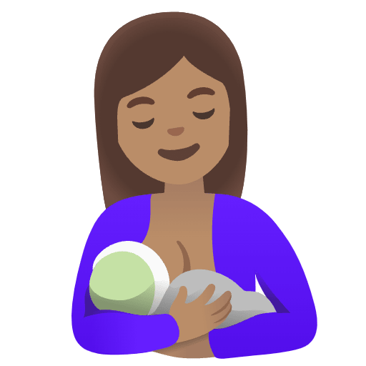 Breast Feeding Medium Skin Tone Emoji from Noto Emojis Set