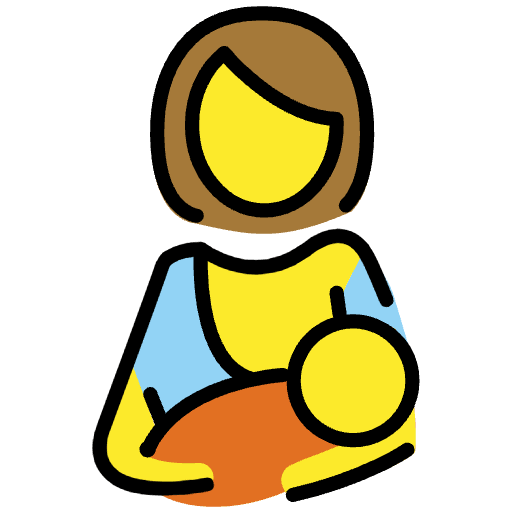 Breast Feeding Emoji from OpenMoji Emoji Set