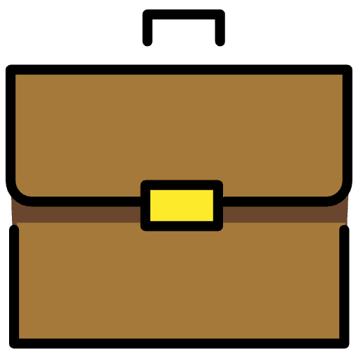 Briefcase Emoji from OpenMoji Emoji Set