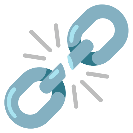 Broken Chain Element from Noto Emojis Set