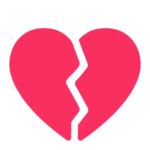 Broken Heart Flat Emoji from Fluent Emoji Flat Set