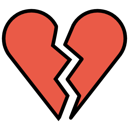 Broken Heart Emoji from OpenMoji Set