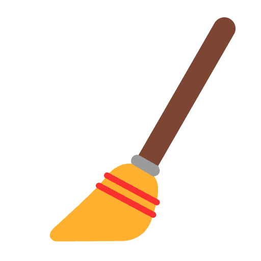Broom Flat Emoji from Fluent Emoji Flat Set