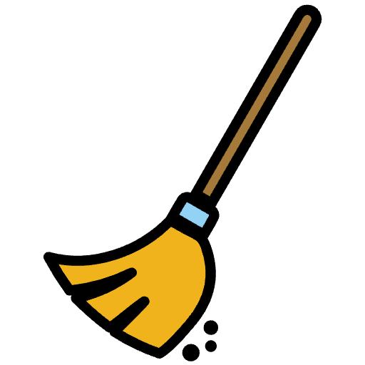Broom Emoji from OpenMoji Emoji Set