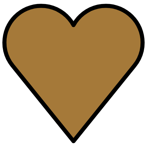 Brown Heart Emoji from OpenMoji Set