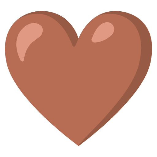 Brown Heart Emoji from Noto Emoji Set