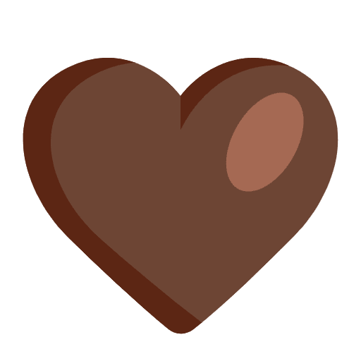 Brown Heart Flat Emoji from Fluent Emoji Flat Set