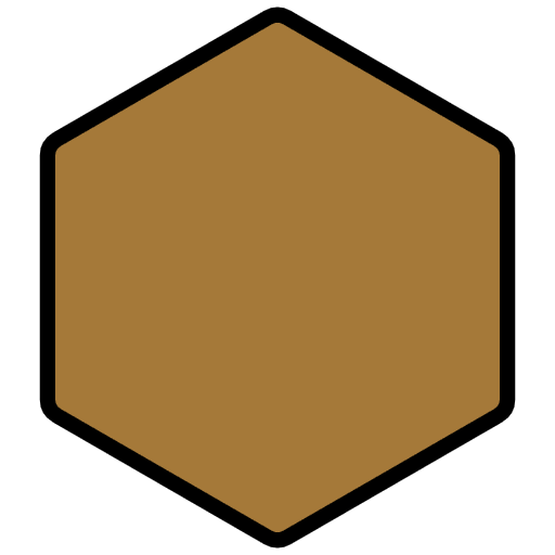 Brown Hexagon Emoji from OpenMoji Set