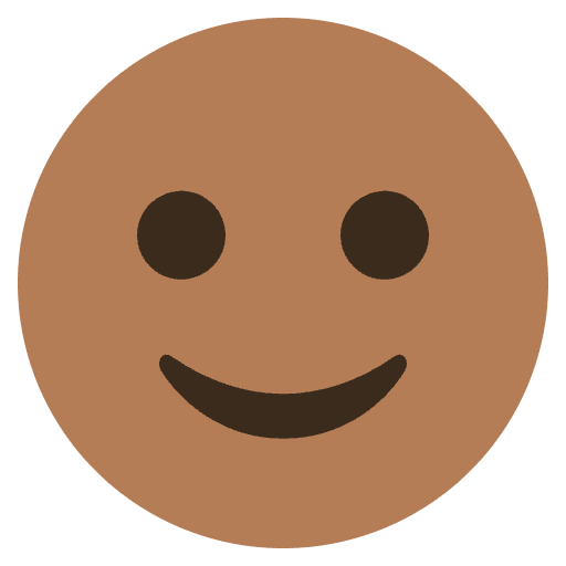 Brown Smiley Face Emoji from EmojiTwo Colors Set