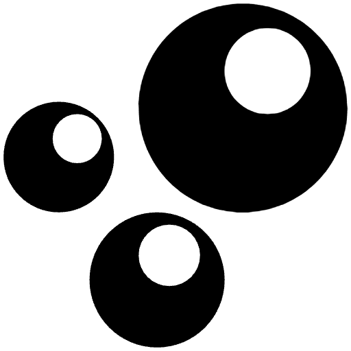 Bubbles High Contrast Element from Fluent Emoji High Contrast Set