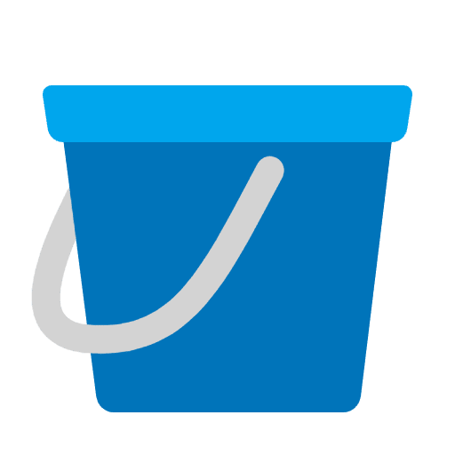 Bucket Flat Emoji from Fluent Emoji Flat Set