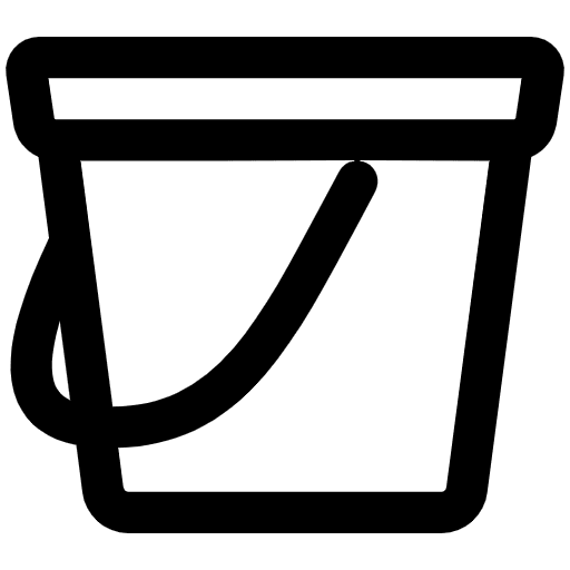 Bucket High Contrast Element from Fluent Emoji High Contrast Set