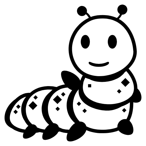 Bug Emoji from EmojiTwo Black Set