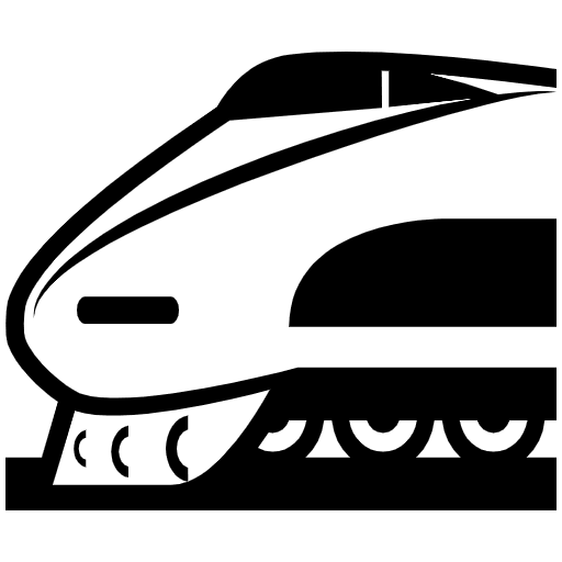 Bullet Train Emoji from EmojiTwo Black Set