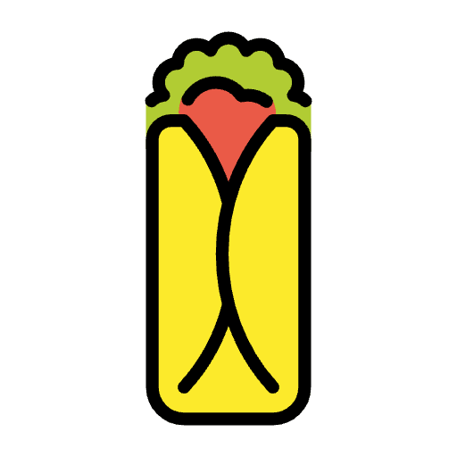 Burrito Emoji from OpenMoji Emoji Set