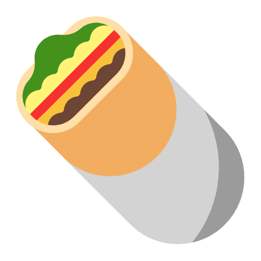 Burrito Flat Element from Fluent Emoji Flat Set