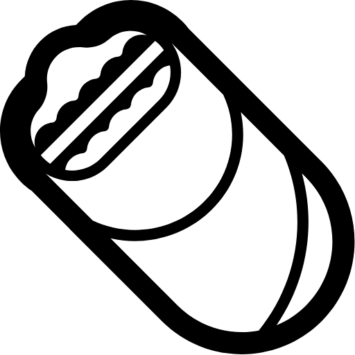 Burrito High Contrast Element from Fluent Emoji High Contrast Set