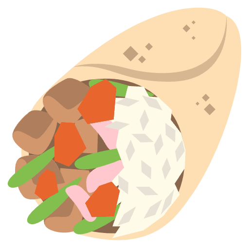Burrito Emoji from EmojiTwo Colors Set