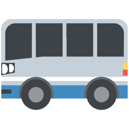 Bus Emoji from EmojiTwo Colors Set