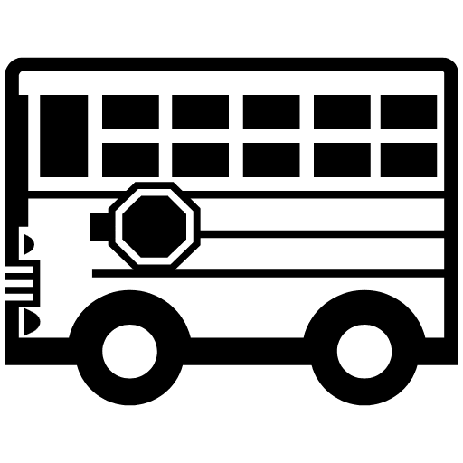 Bus Emoji from EmojiTwo Black Set